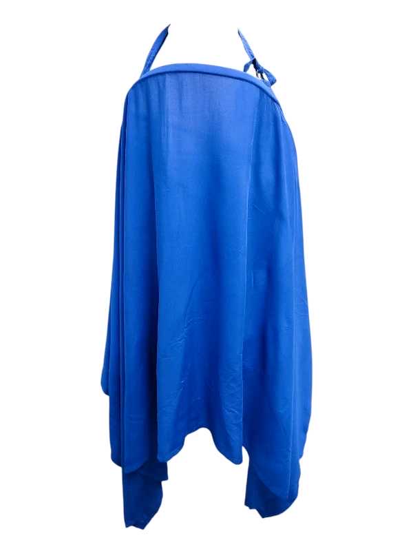 Breastfeeding cover with adjustable neck strap and structured neckline