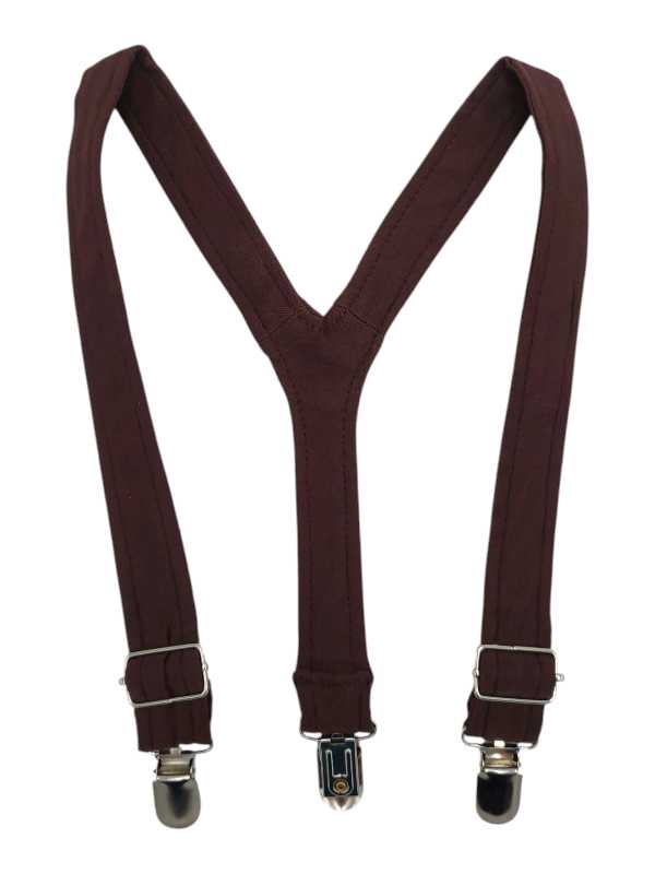 Brown boys suspenders accessory