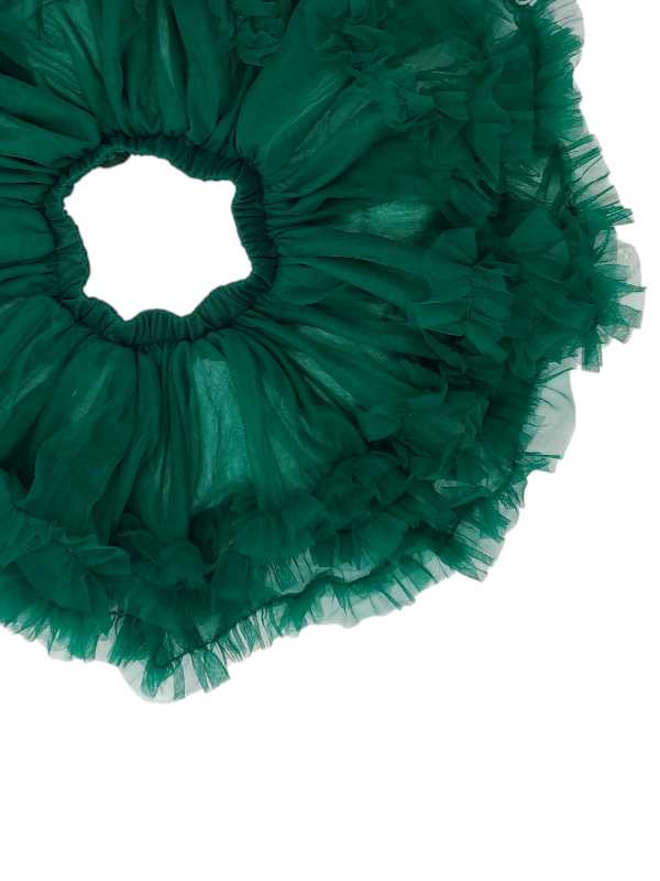 Forest green fluffy tutu skirt with layered soft tulle