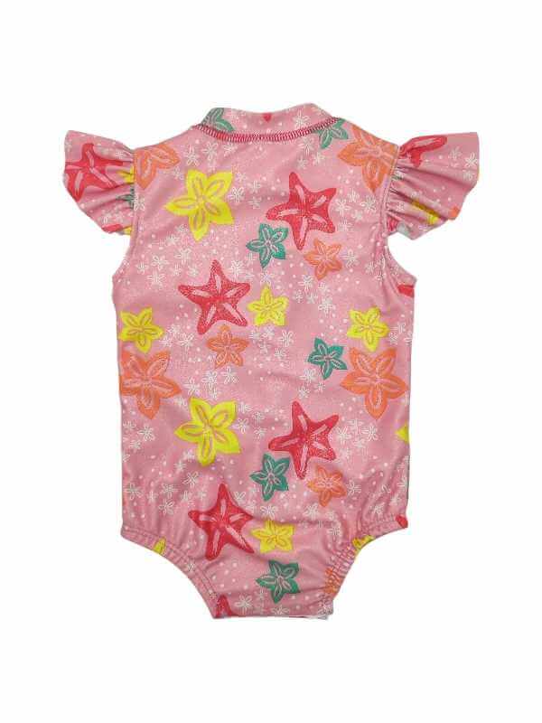 Pink sea star swimsuit with press studs - Image 2