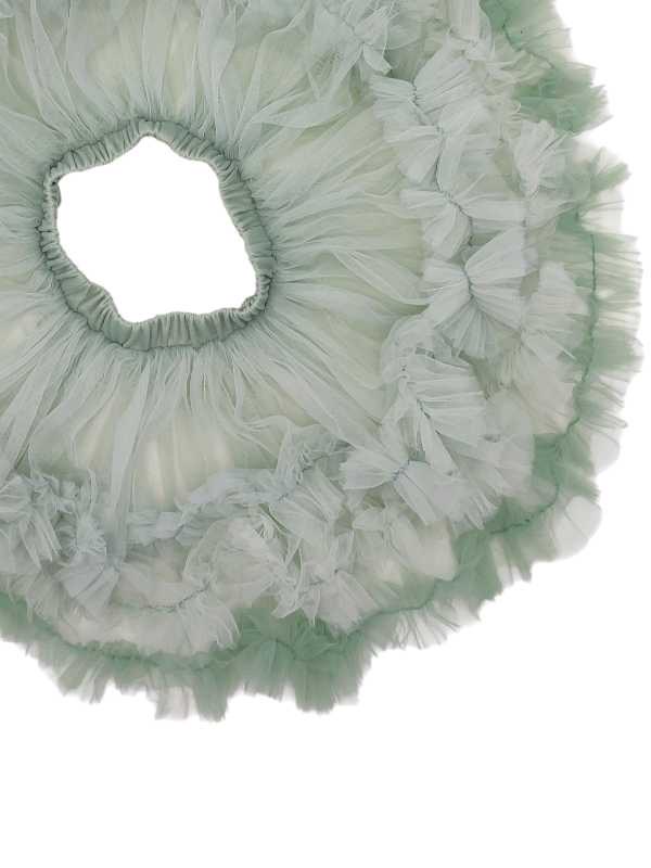 Sage fluffy tutu skirt with layered soft tulle