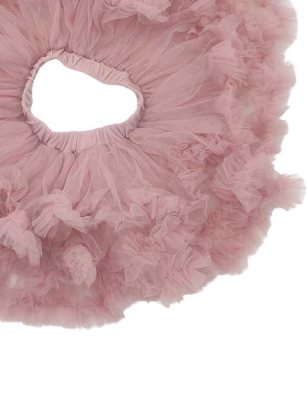 Soft dusty pink fluffy tutu skirt with layered soft tulle