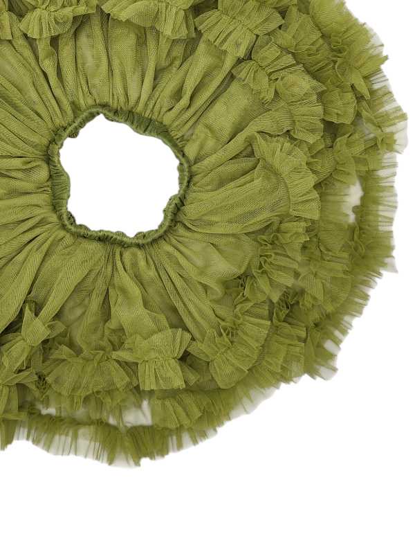 Olive moss green fluffy tutu skirt with layered soft tulle