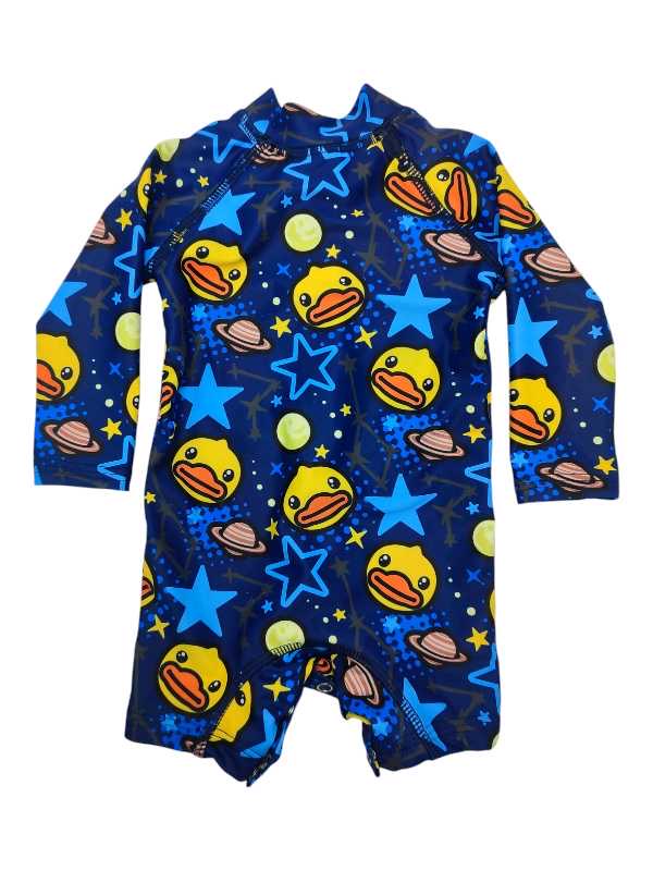 Navy ducky swimsuit with press studs - Image 2