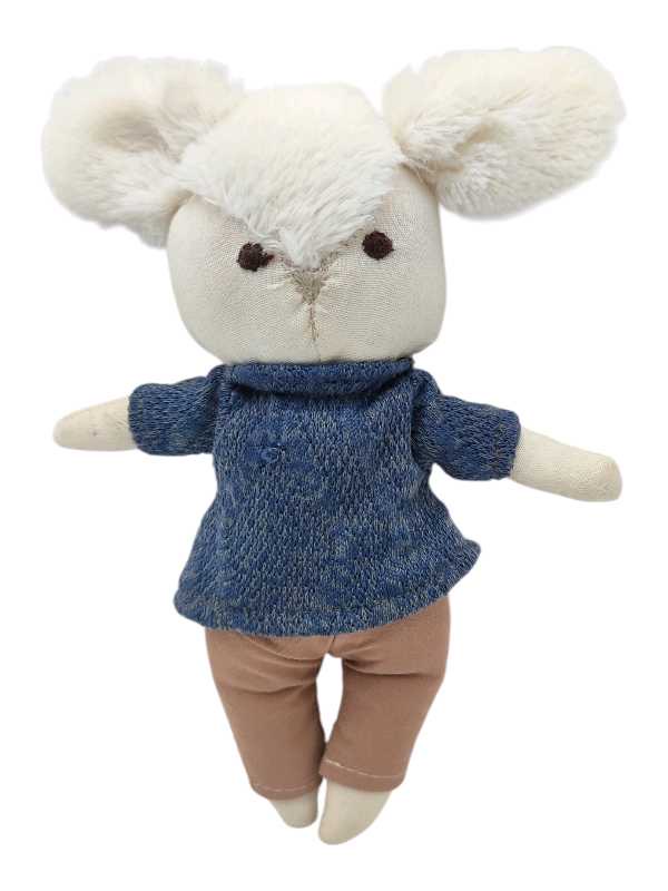 Shaun Sheep sensory toy made from calico fabric