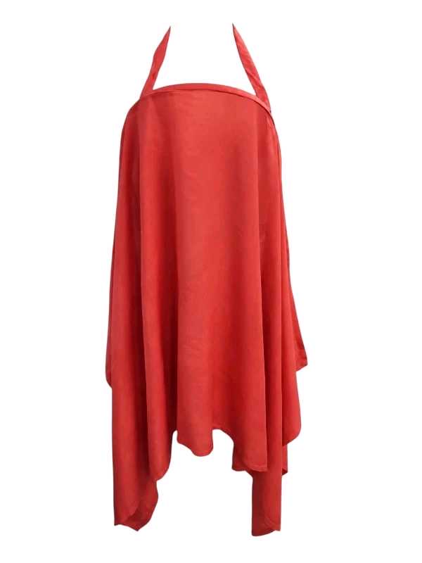 Breastfeeding cover with adjustable neck strap and structured neckline