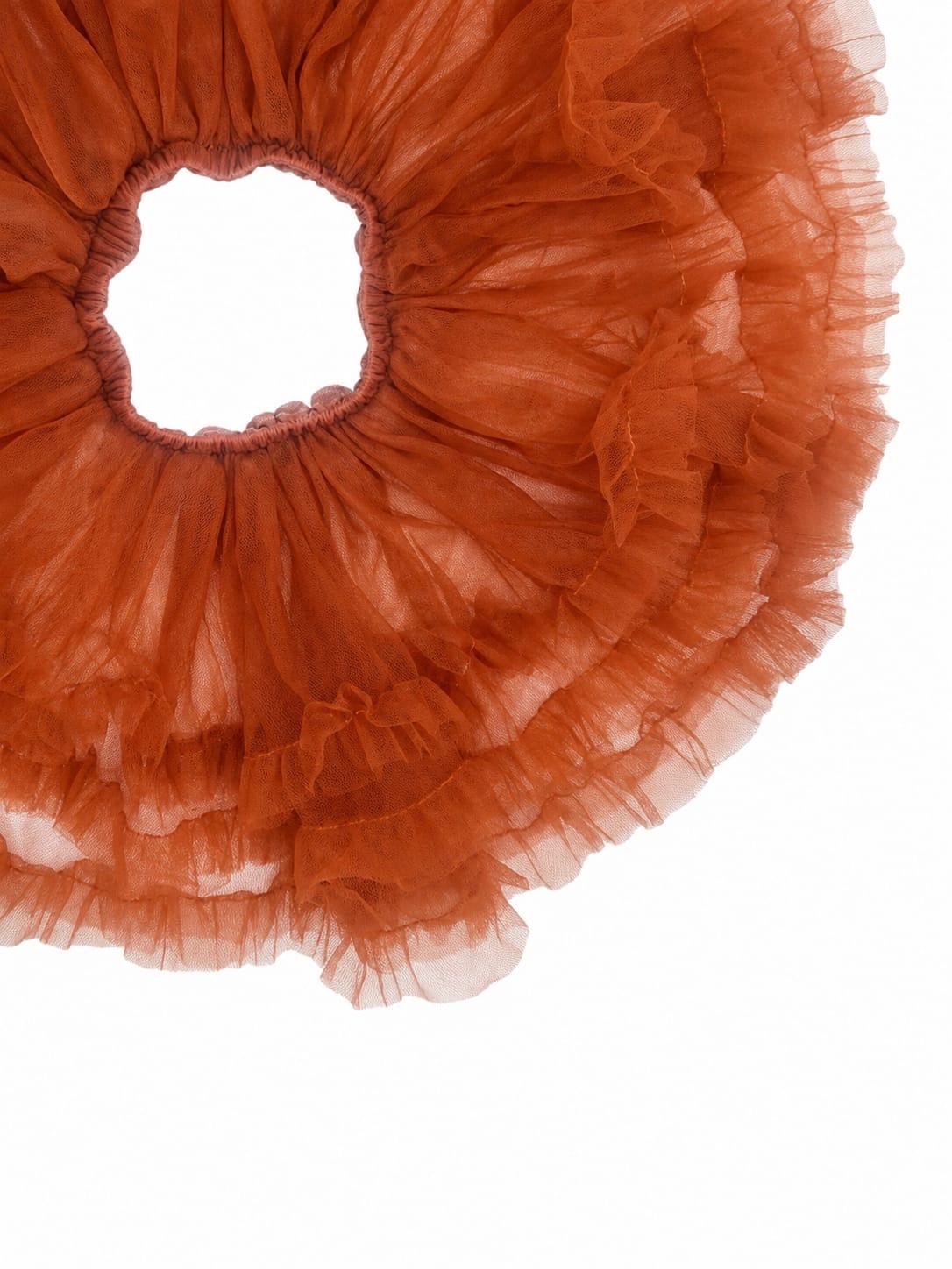 Rust fluffy tutu skirt with layered soft tulle
