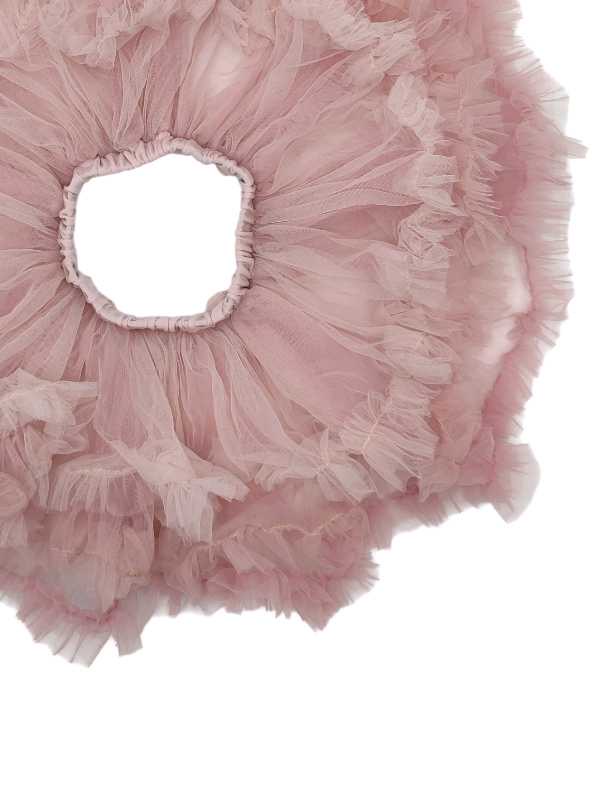 Dusty pink ombre fluffy tutu skirt with layered soft tulle