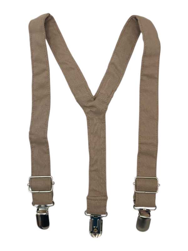 Beige boys suspenders accessory