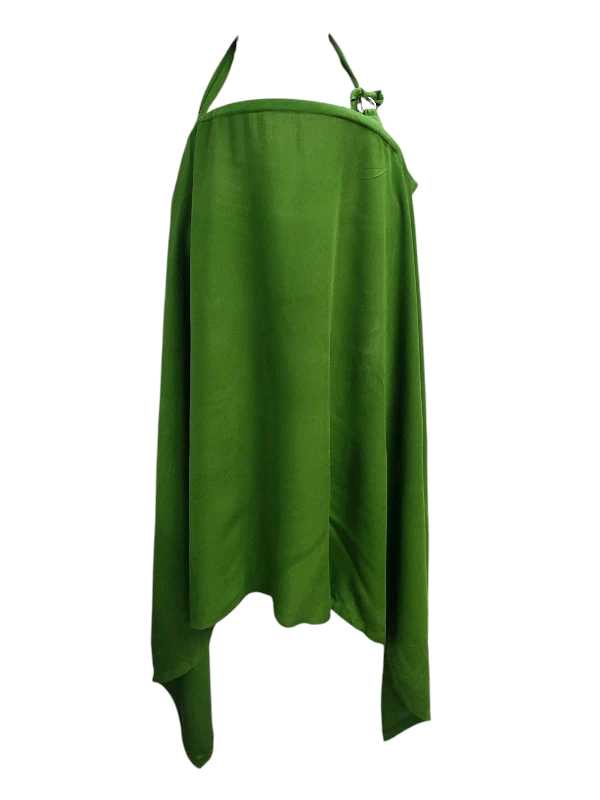 Breastfeeding cover with adjustable neck strap and structured neckline