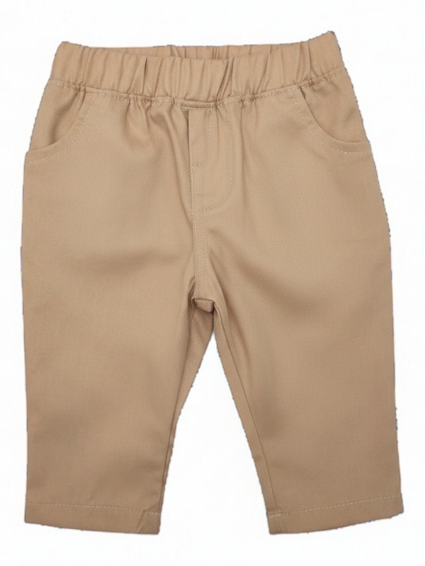 Camel chino trousers for boys with elasticated waistband