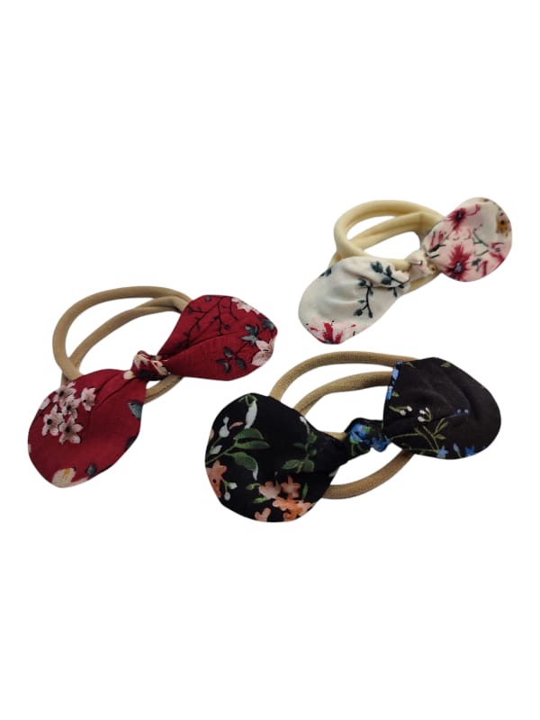 Three piece bow headband set for babies