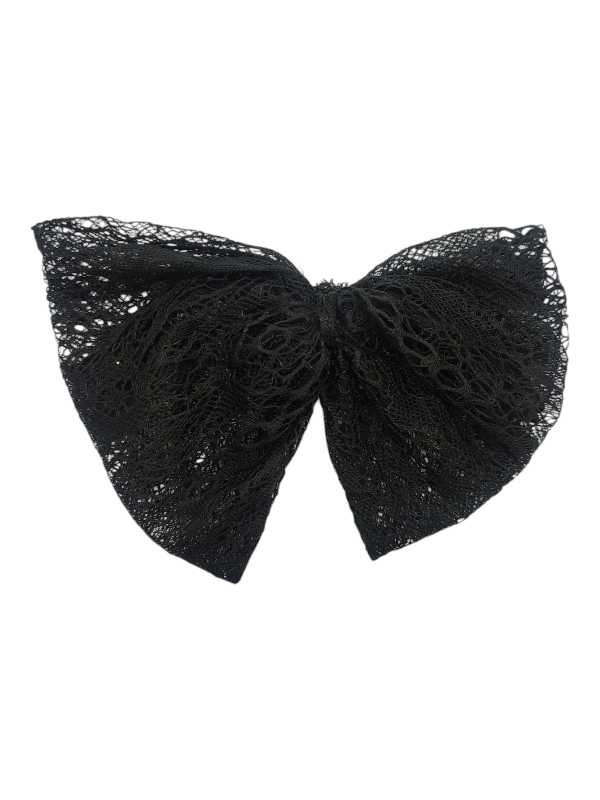 Black lace hair clip for babies and girls