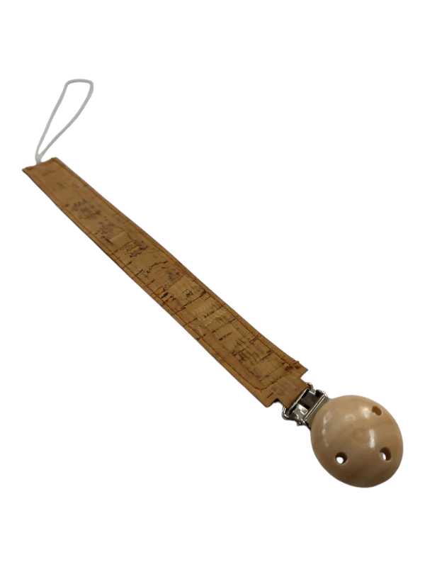 Cork unisex baby dummy clip
