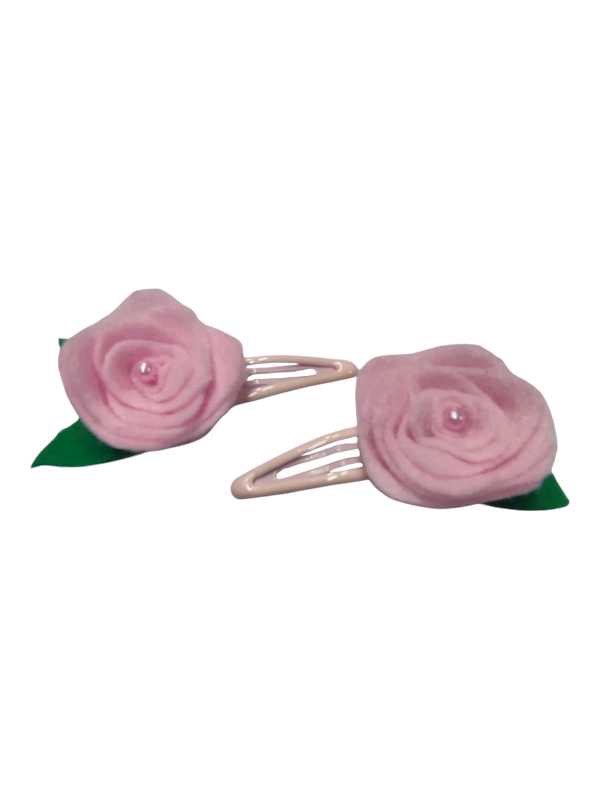 Baby pink and cream three piece hair set - Image 4