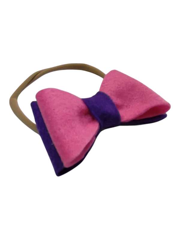 Pink and purple three piece hair set - Image 3