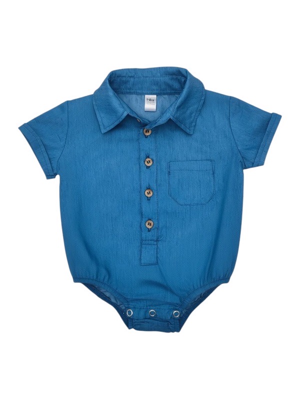 Denim romper shirt