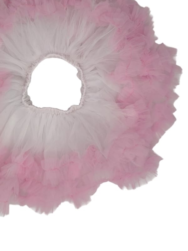 White and pink fluffy tutu