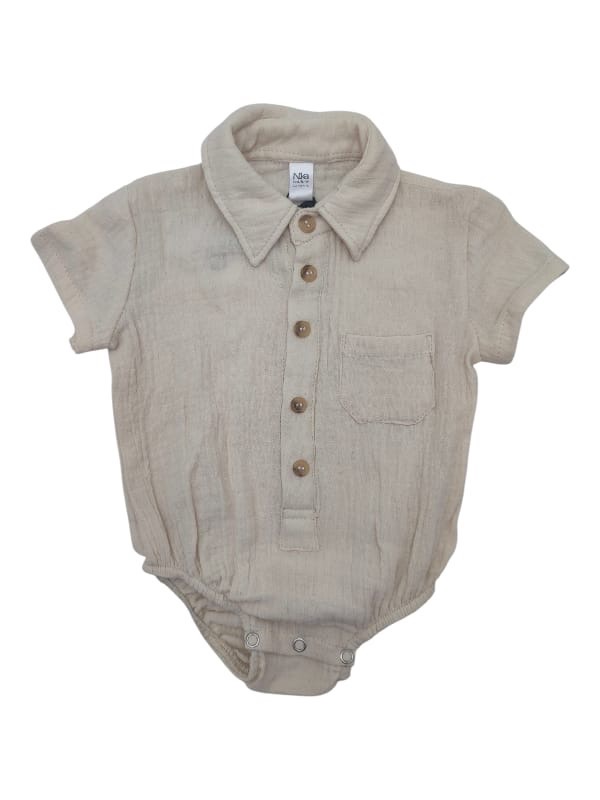 Cream muslin romper